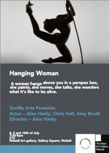 Hanging Woman theatre show by Gorilla arts and Alex Hanly